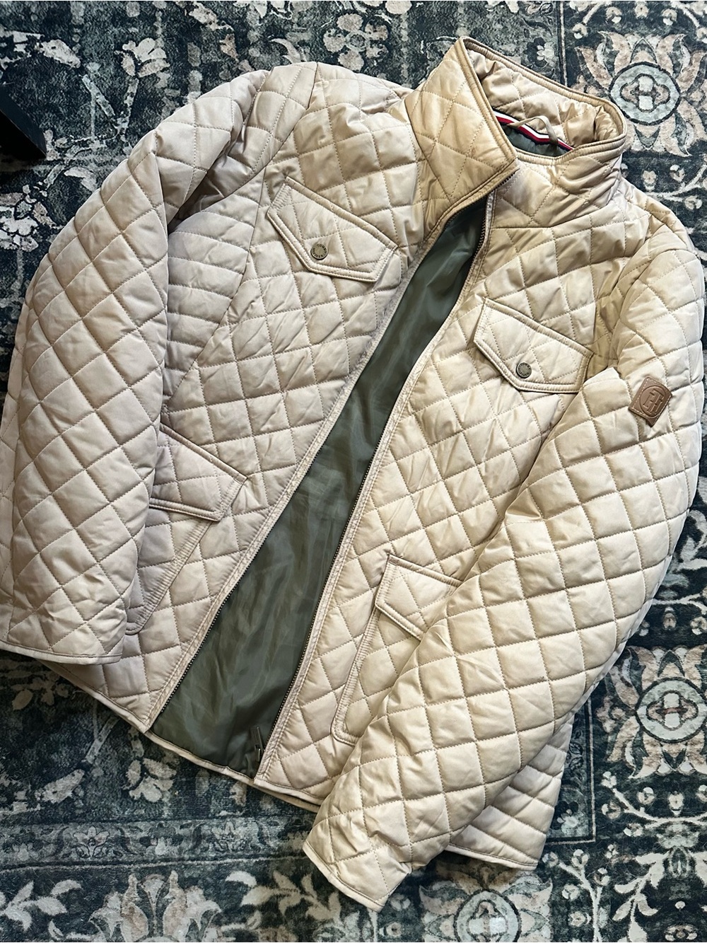 Tommy Hilfiger Quilted Tan / Light Khaki Field Jacket